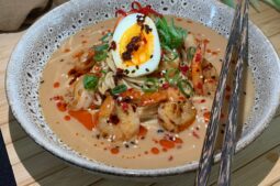 Spicy Miso Ramen with Sesame Chilli Prawns